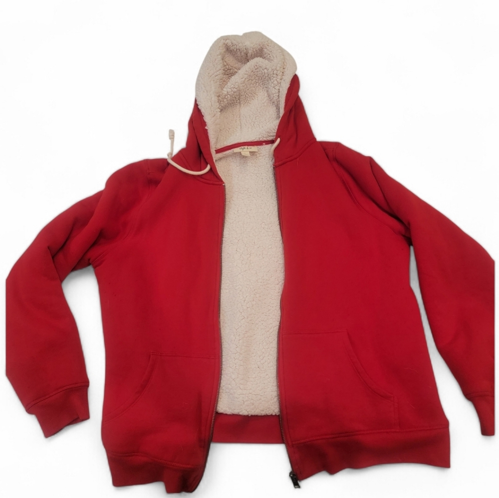 Red Sherpa Hoodie